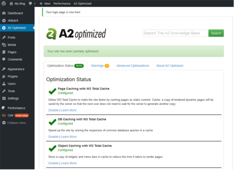 A2 Optimized wordpress