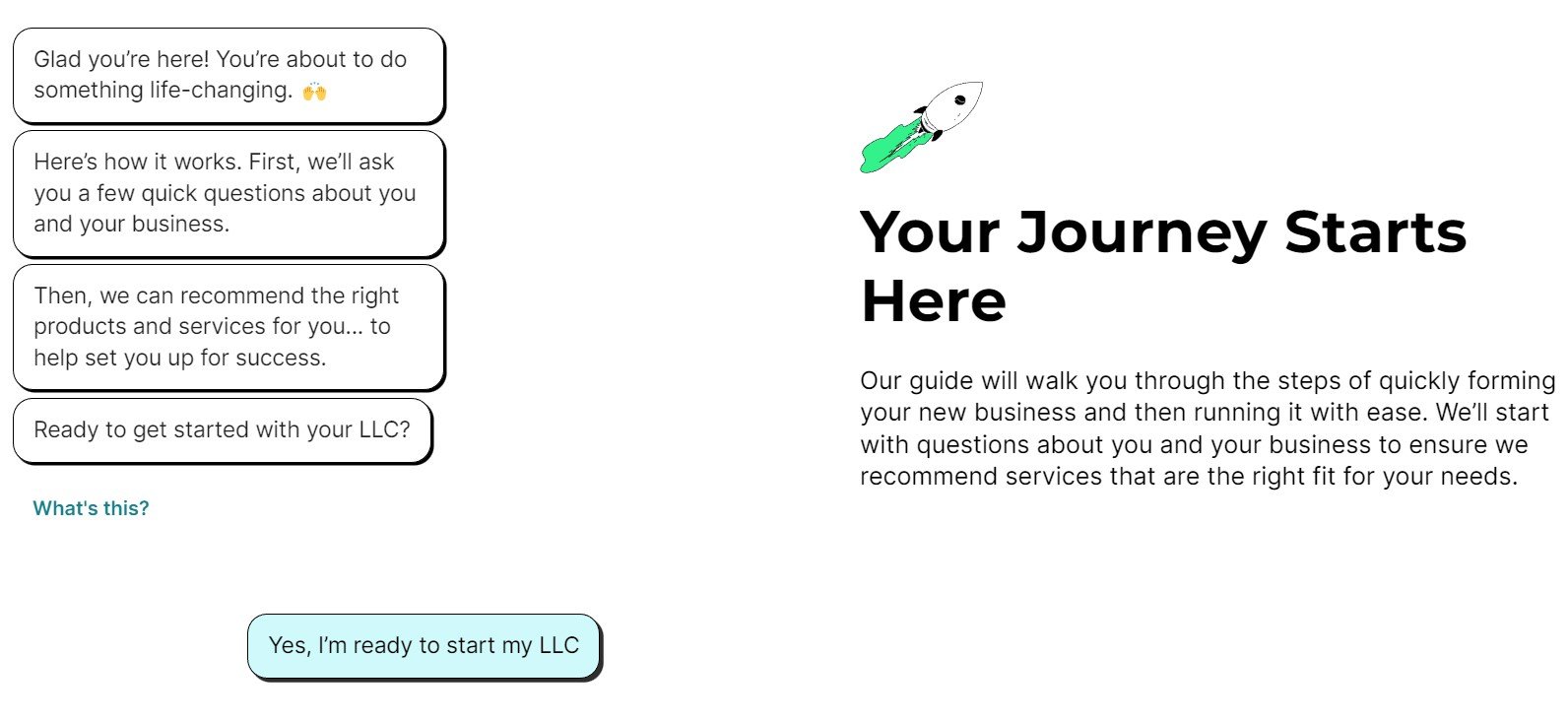 Chatbot-Style Webforms