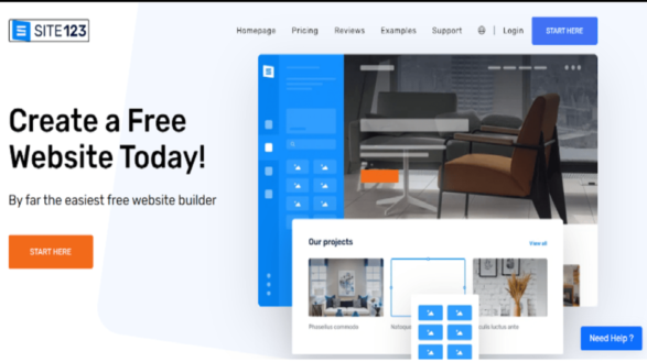 Site123 home page logo