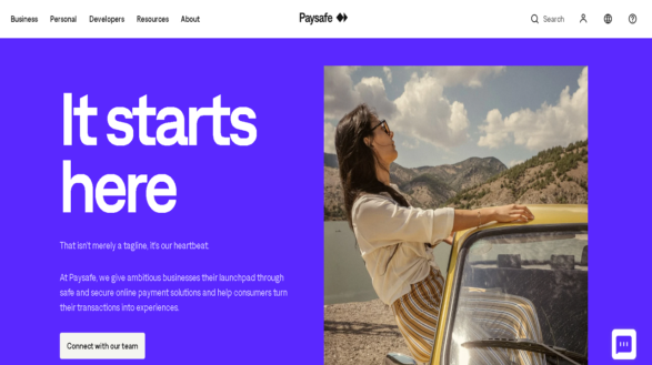 Paysafe home page