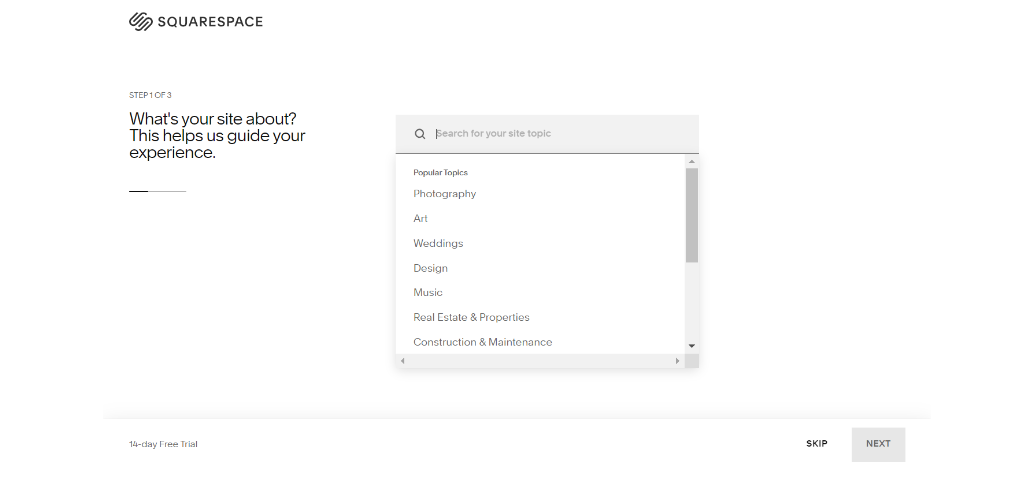 STEP1 TO CREATE ACCOUNT IN SQUARESPACE