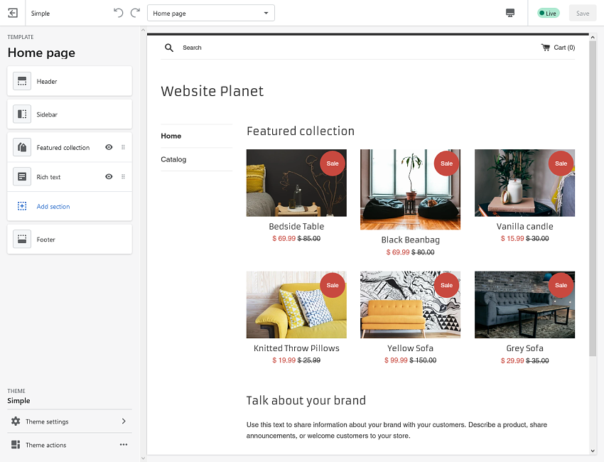 template shopify 2