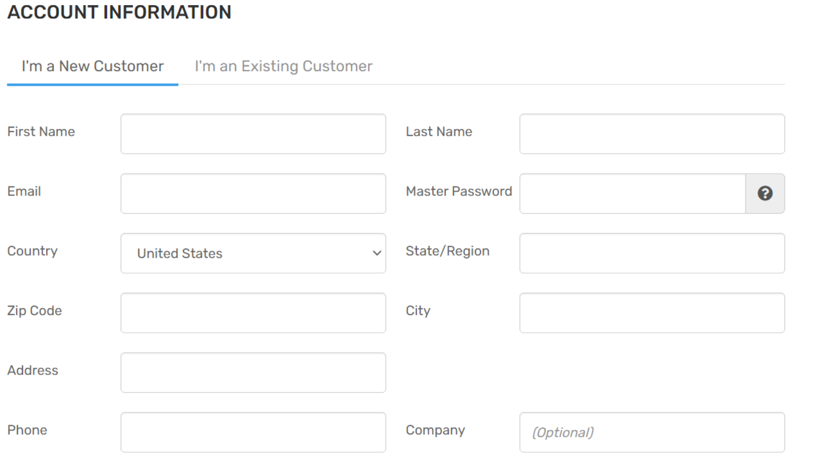 create a new account fastcomet