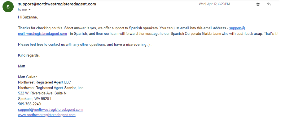 email message