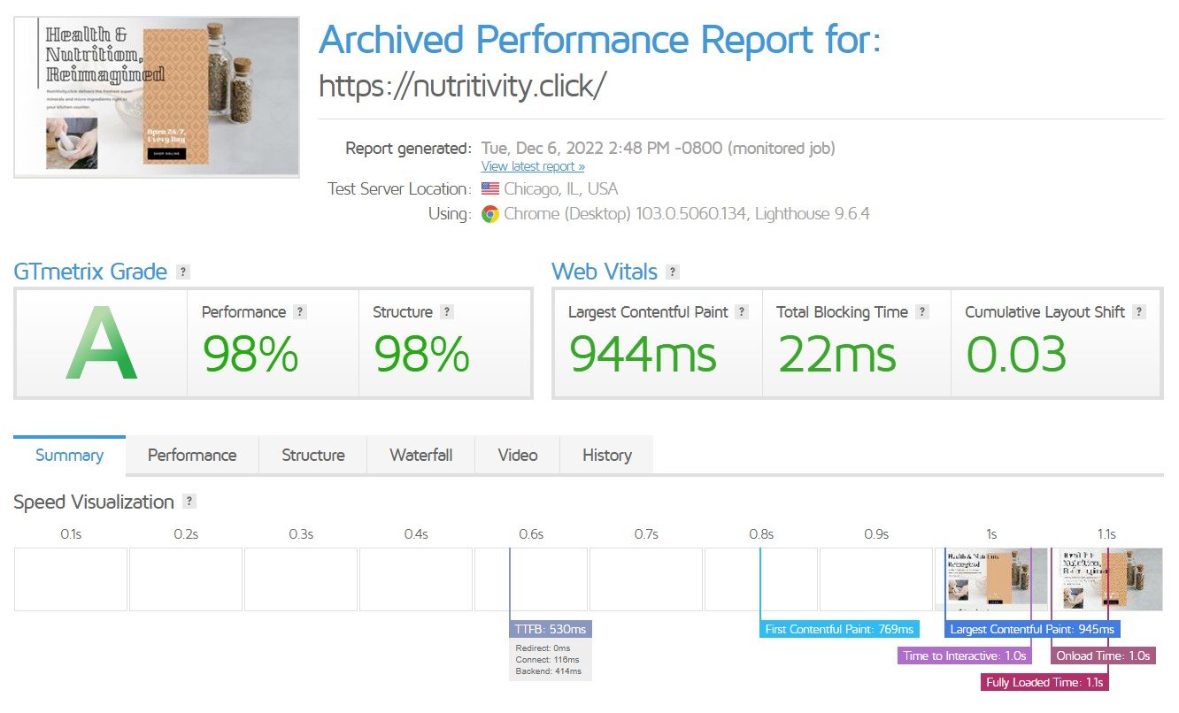 performance GT metrix