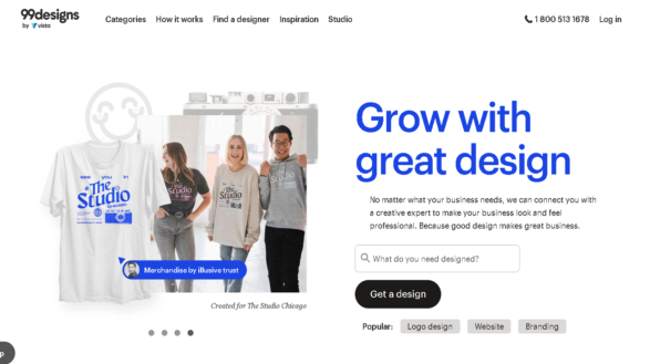 99designs home page