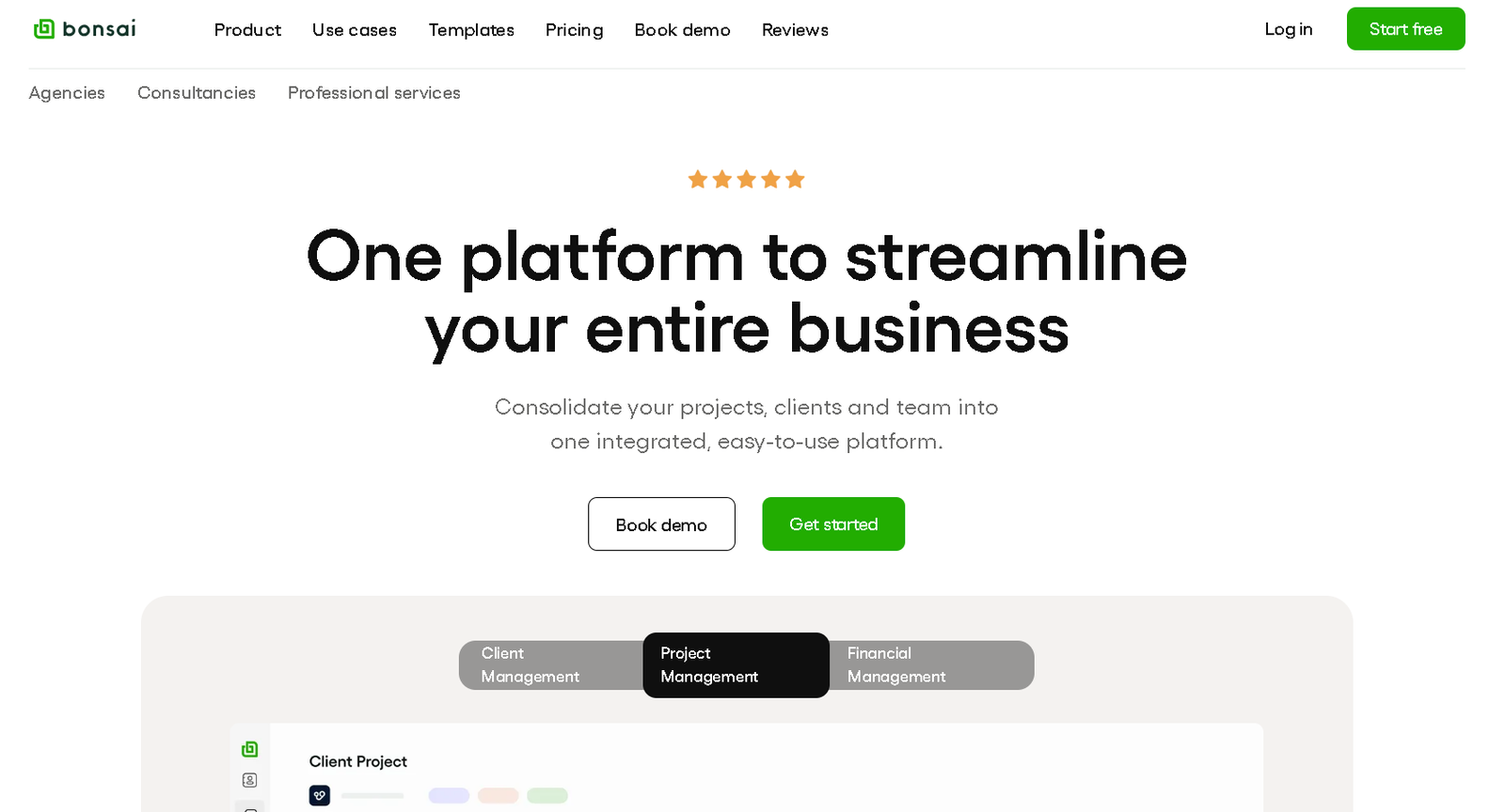 Bonsai home page