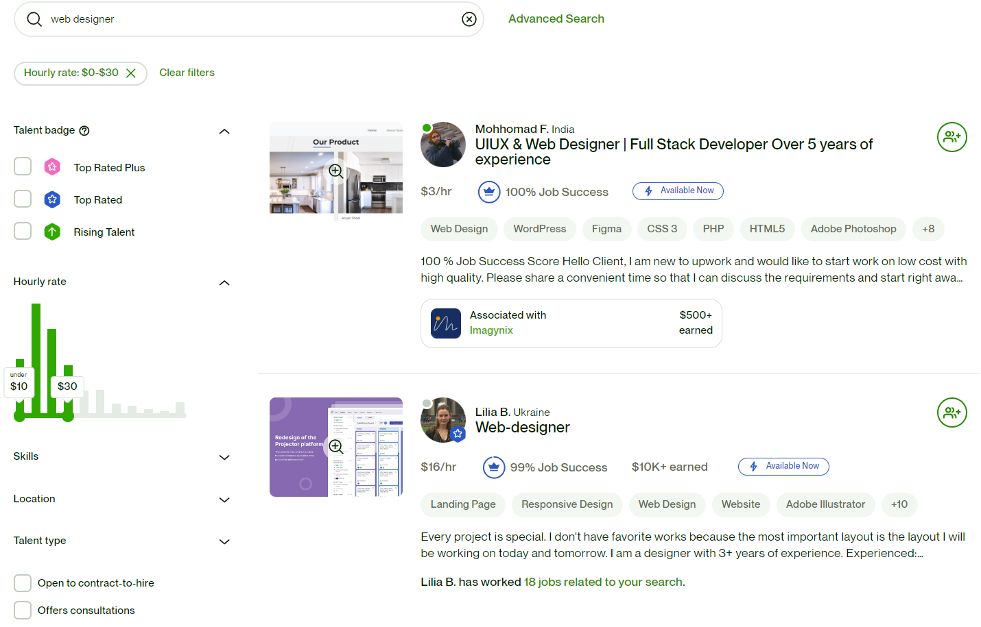 Clean Interface and Advanced Search Filters