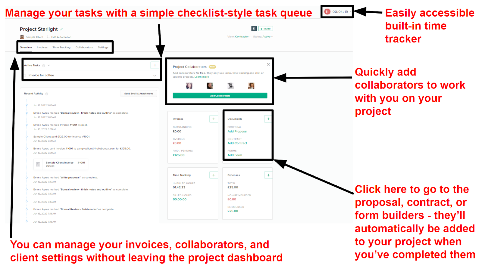 Project Folders and Task Tracking