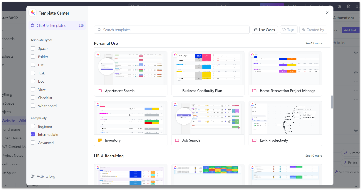 Set Up a Project in Minutes With Templates