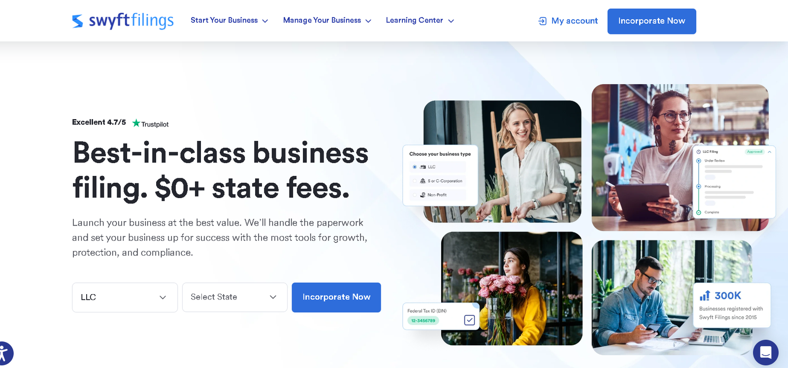 Swyft Filings home page