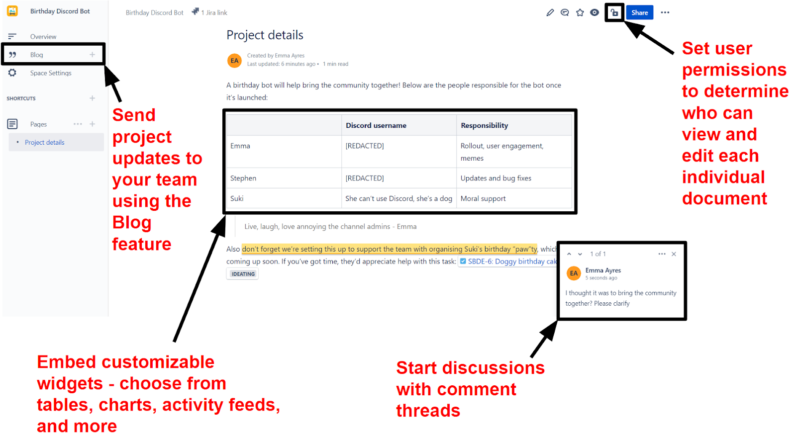 Team Dashboard & Communication