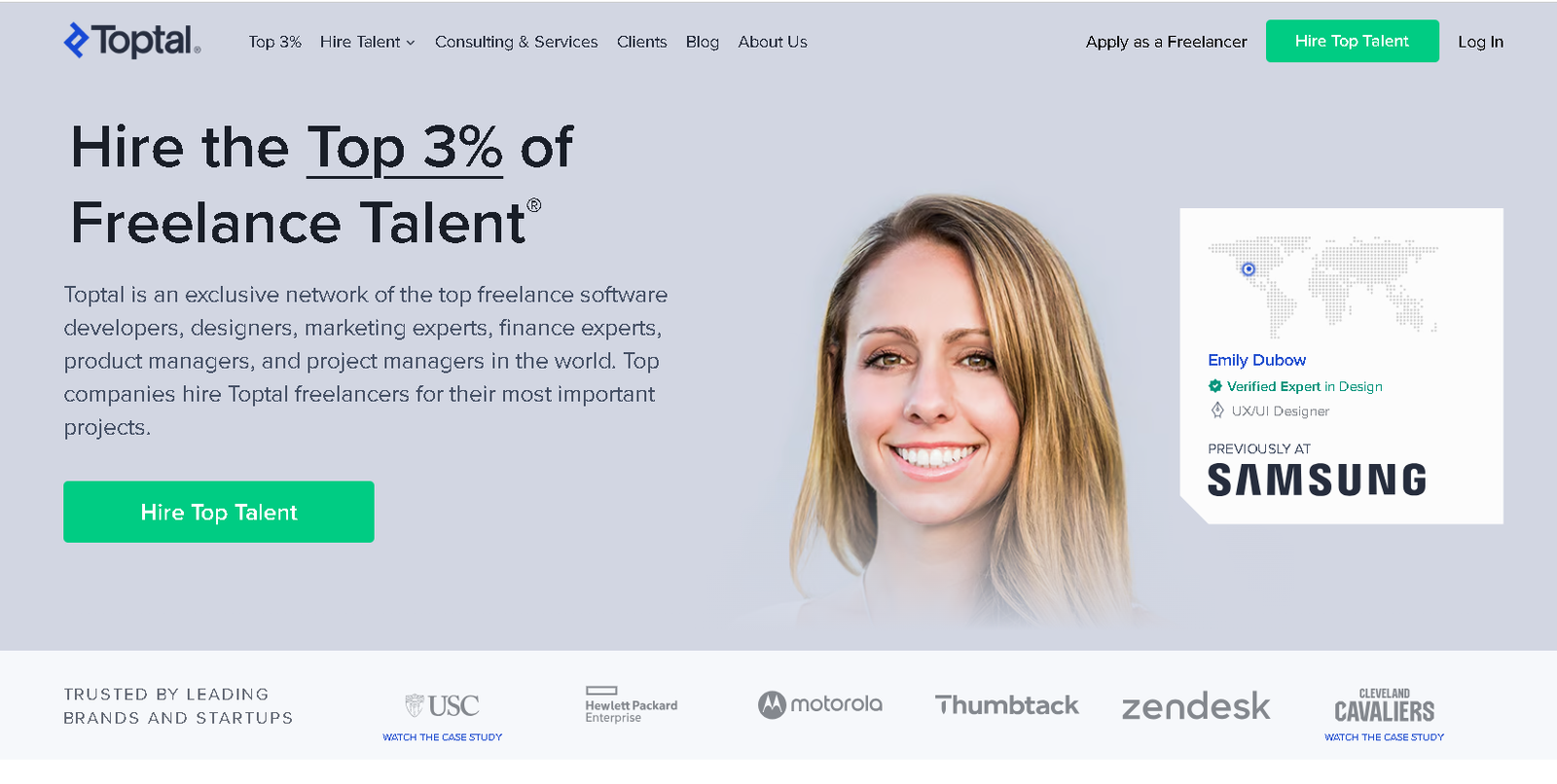 Toptal home page