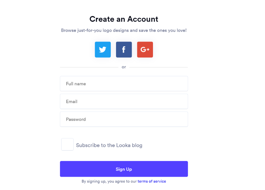 create a account