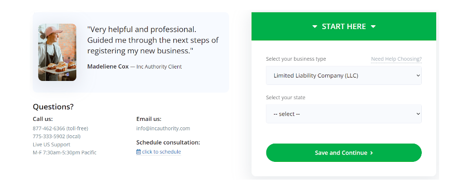 create your account