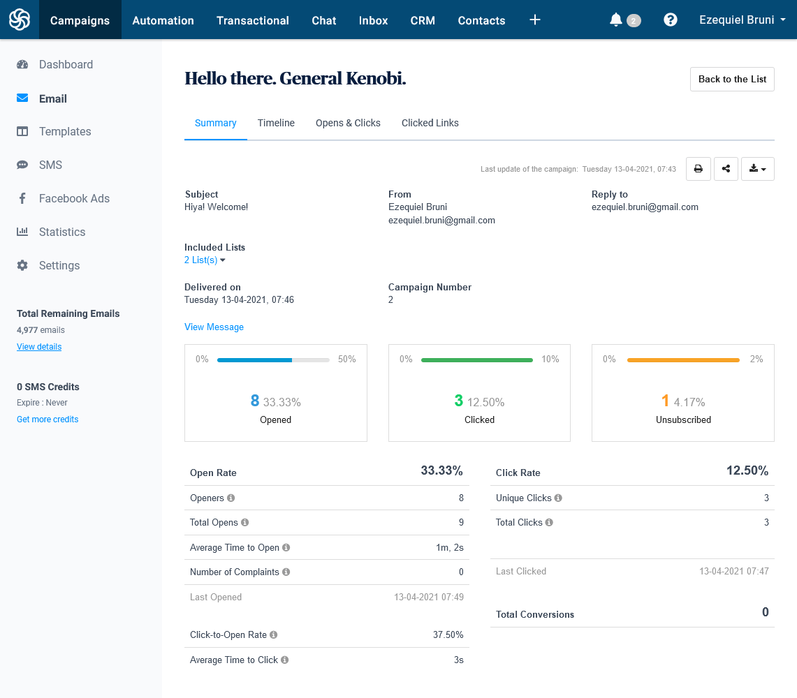 detailed reports dashboard