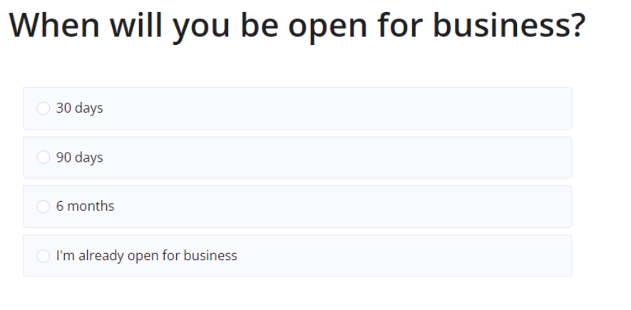 open for business