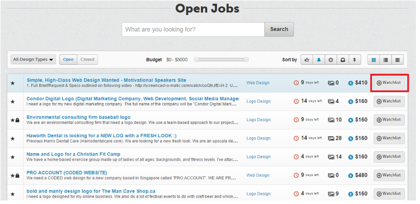 open jobs
