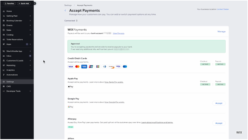 payment methods