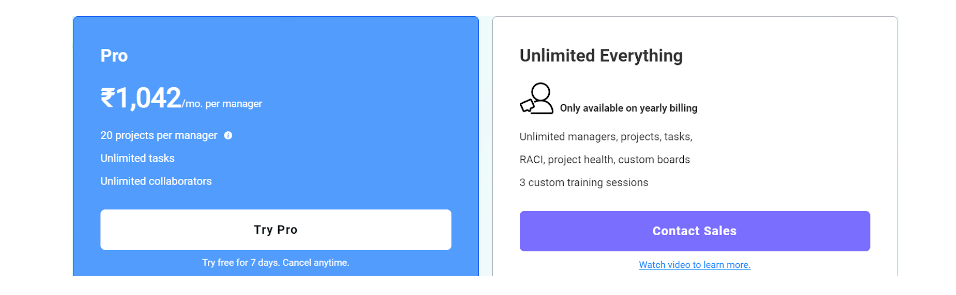 pricing