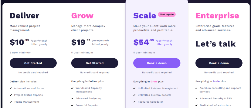 pricing plan