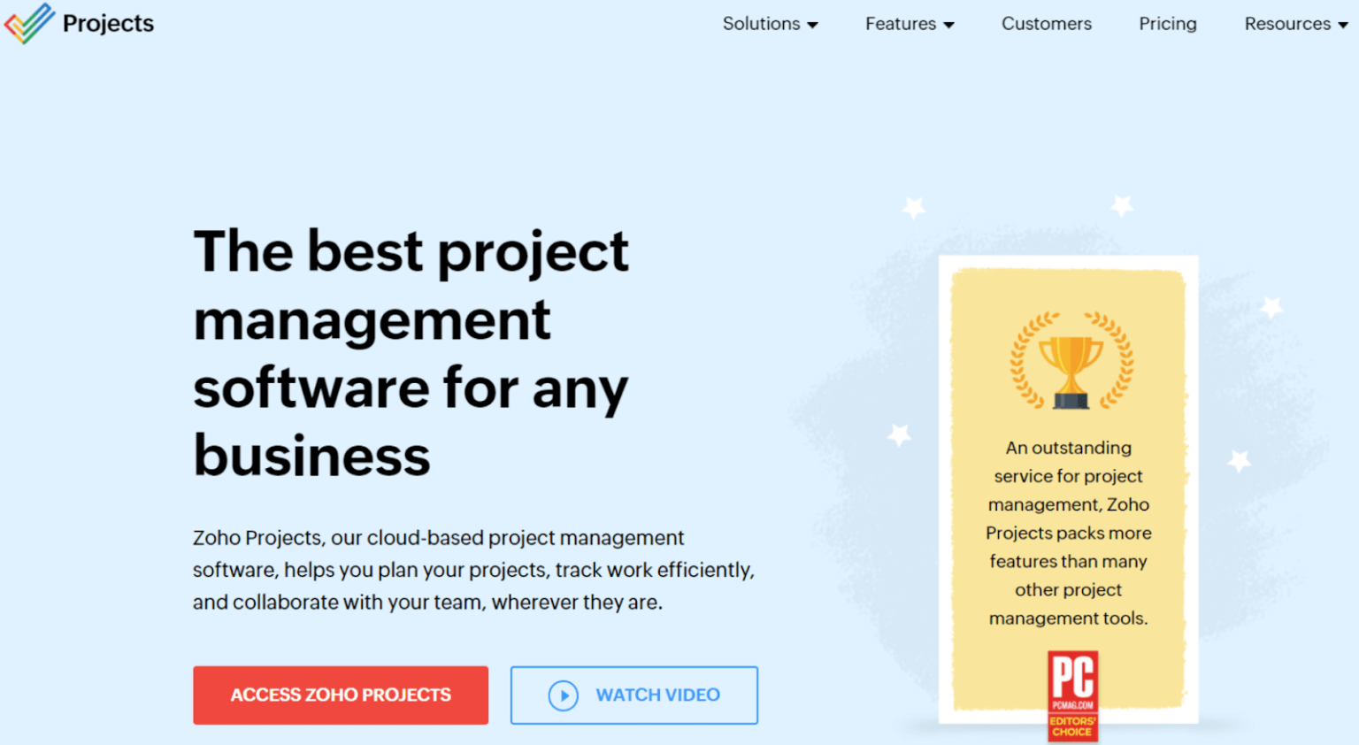 Zoho Projects - Specific Product
