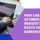How can I optimize my website
