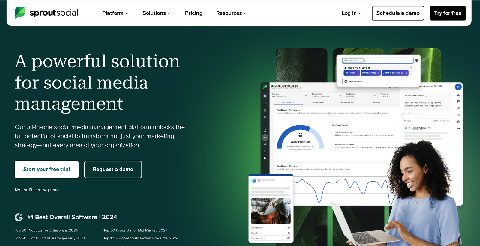 Sprout Social home page