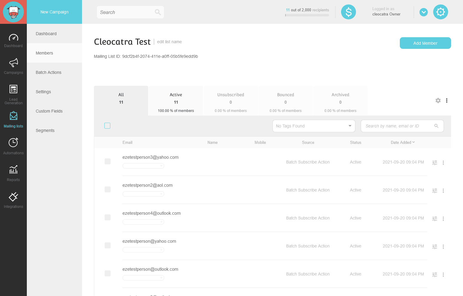 easy to manage mailing lists