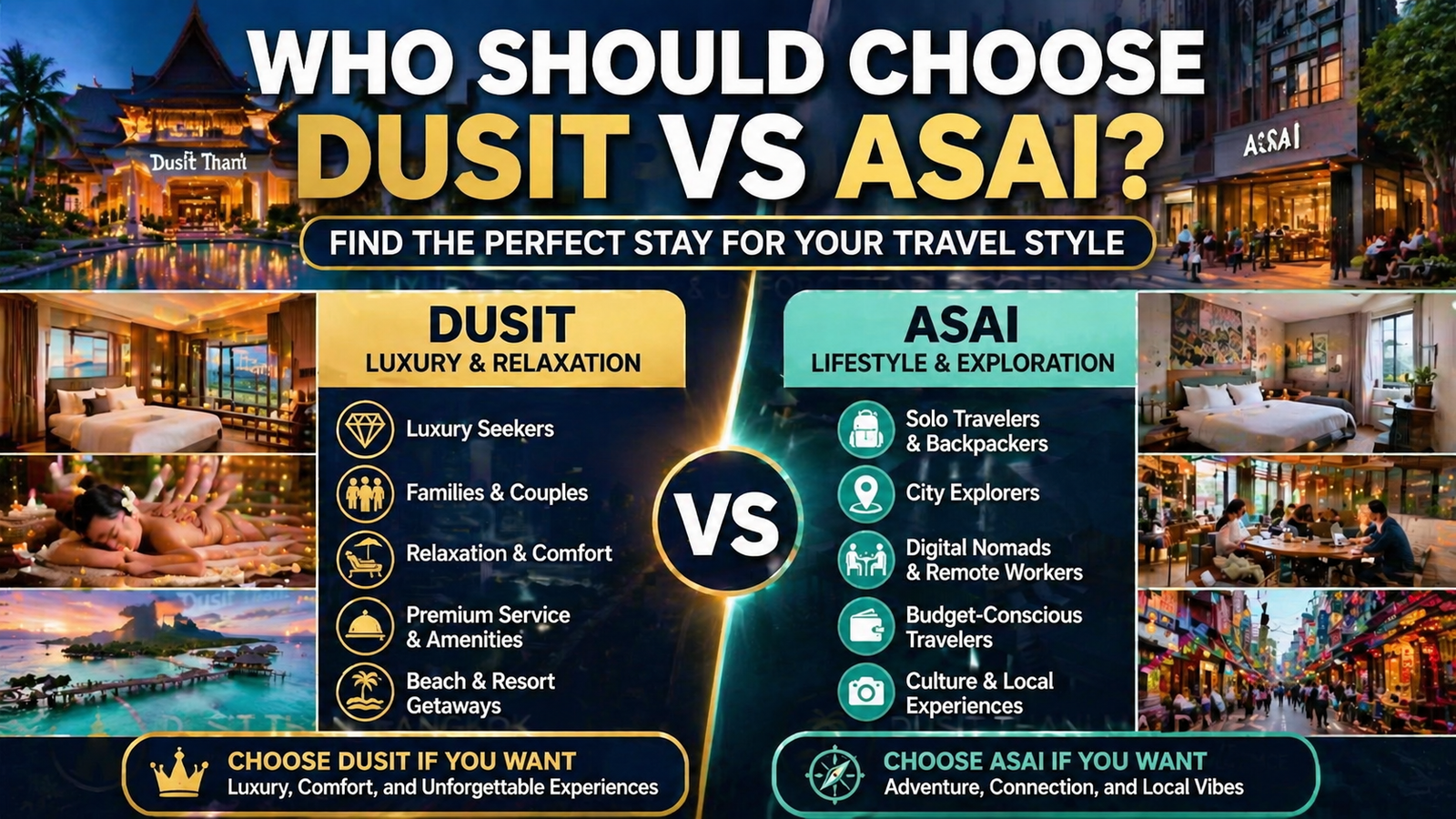 Dusit Hotels & Resorts + ASAI Hotels