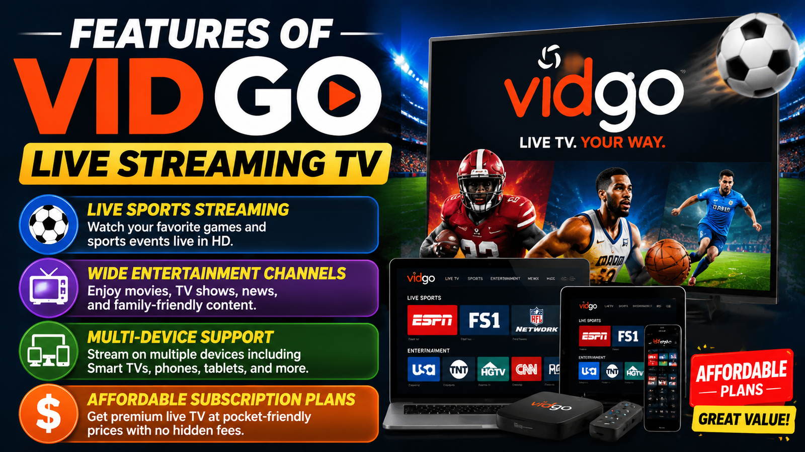 Vidgo Live Streaming TV